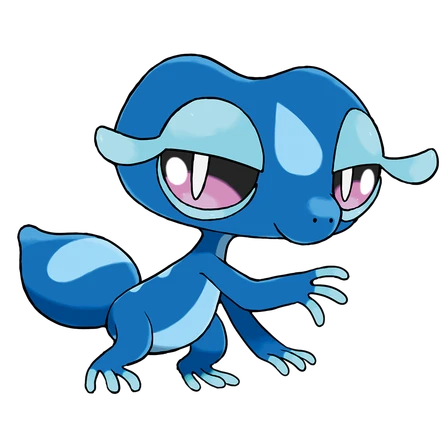 Official Gecqua render — the Water Gecko Pokémon