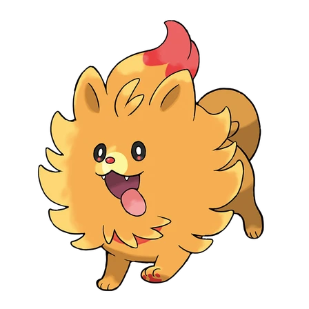 Official Pombon render — the Puppy Pokémon
