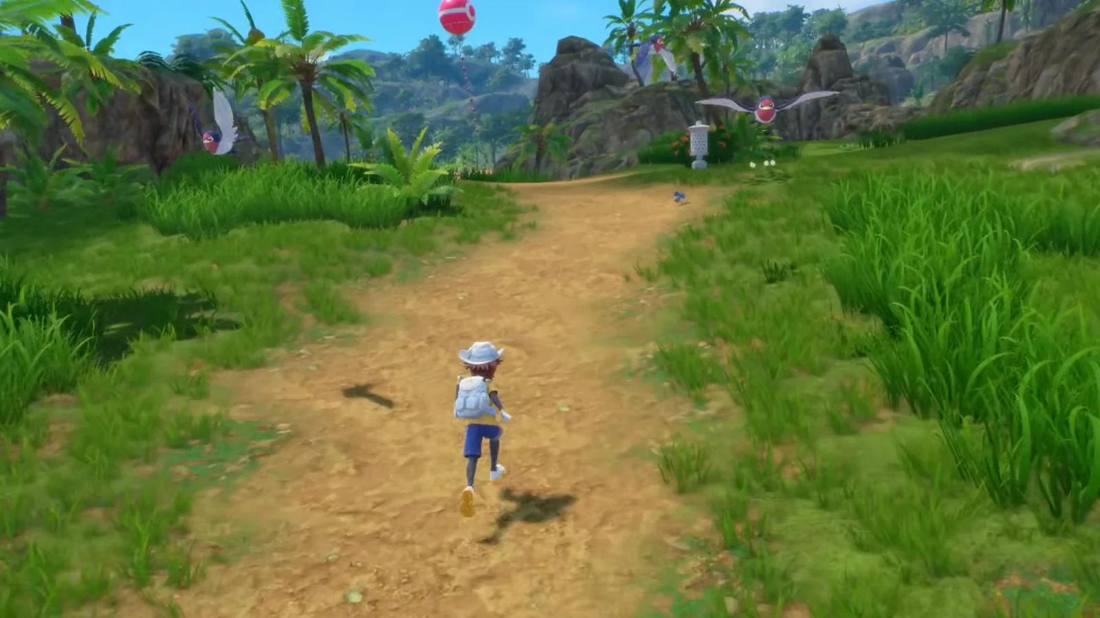A village street in Winds & Waves — settlements and shops are visible in the trailer